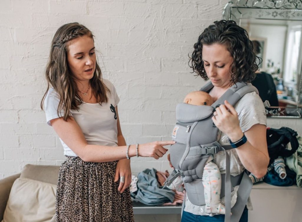 Brooke in-person babywearing consultation